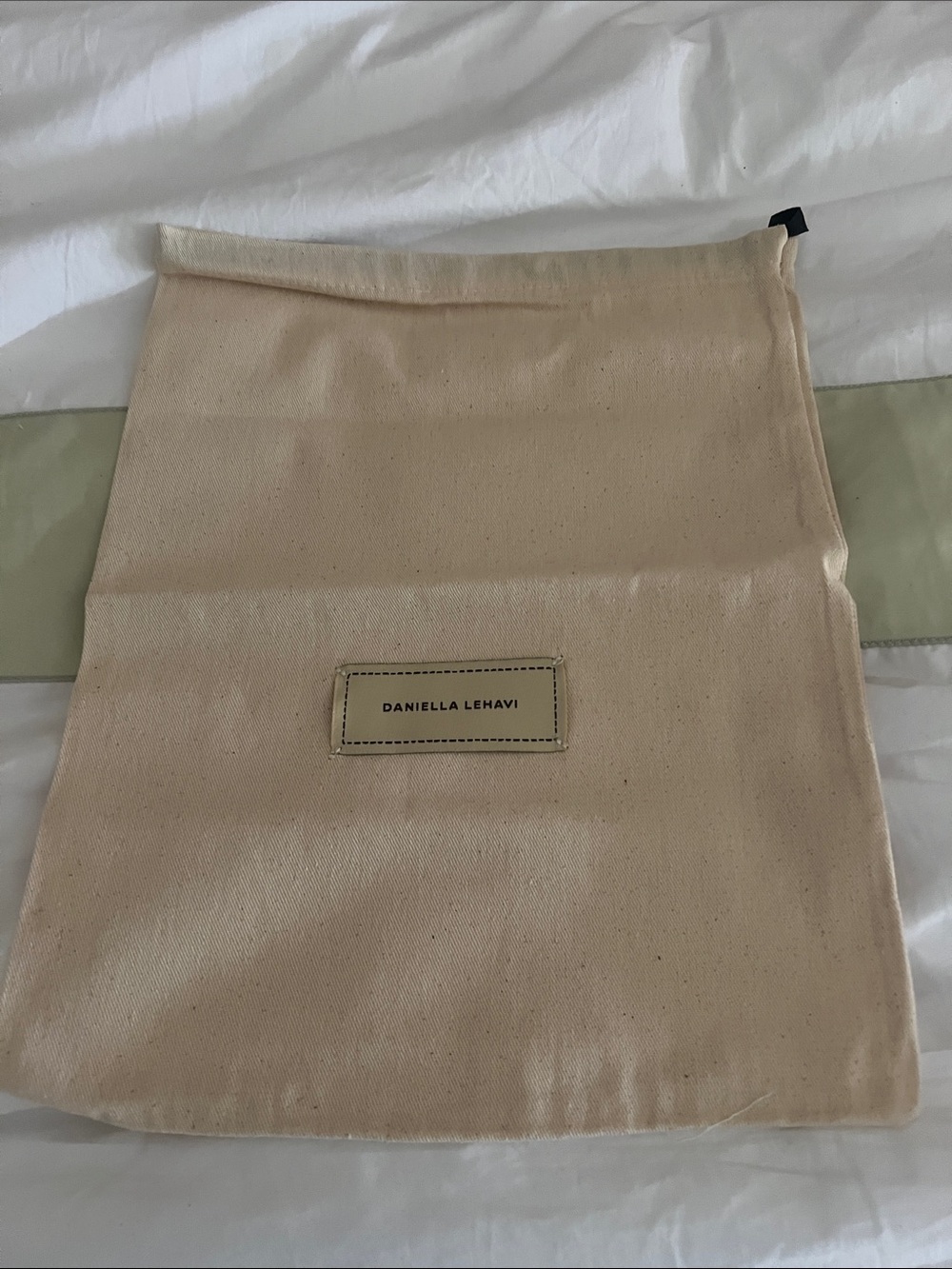 Daniella Lehavi Cream Canvas Dust Bag